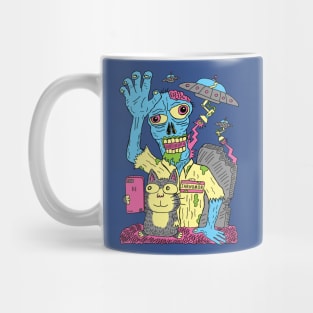 Cat Zombie UFO Mug